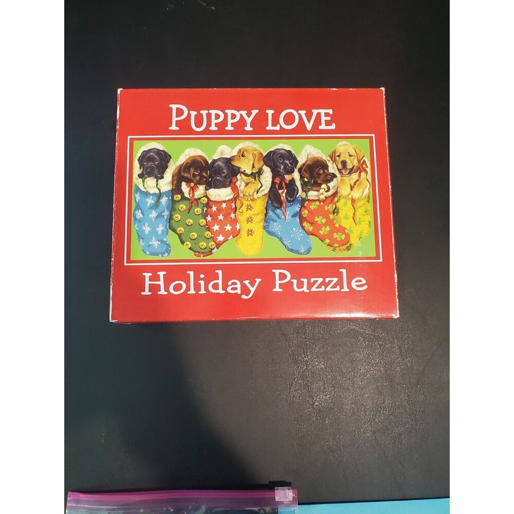 Vintage Current Holiday Jigsaw Puzzle 1000 Pc Puppy Love